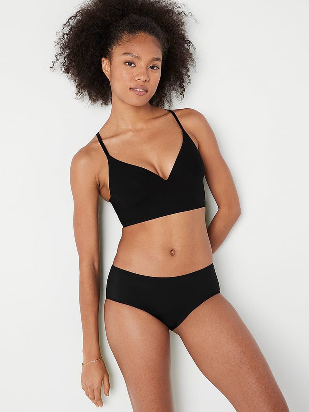 

Victoria's Secret PINK Low-Rise Hipster Briefs - 112161192ZUO, Black