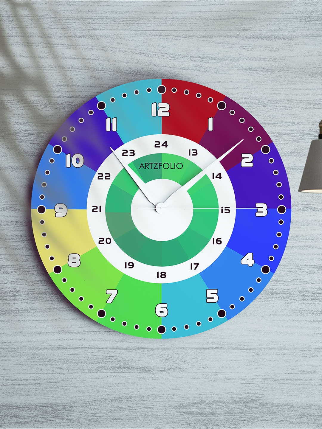 

ArtzFolio Multicoloured Printed Contemporary Wall Clock, Multi