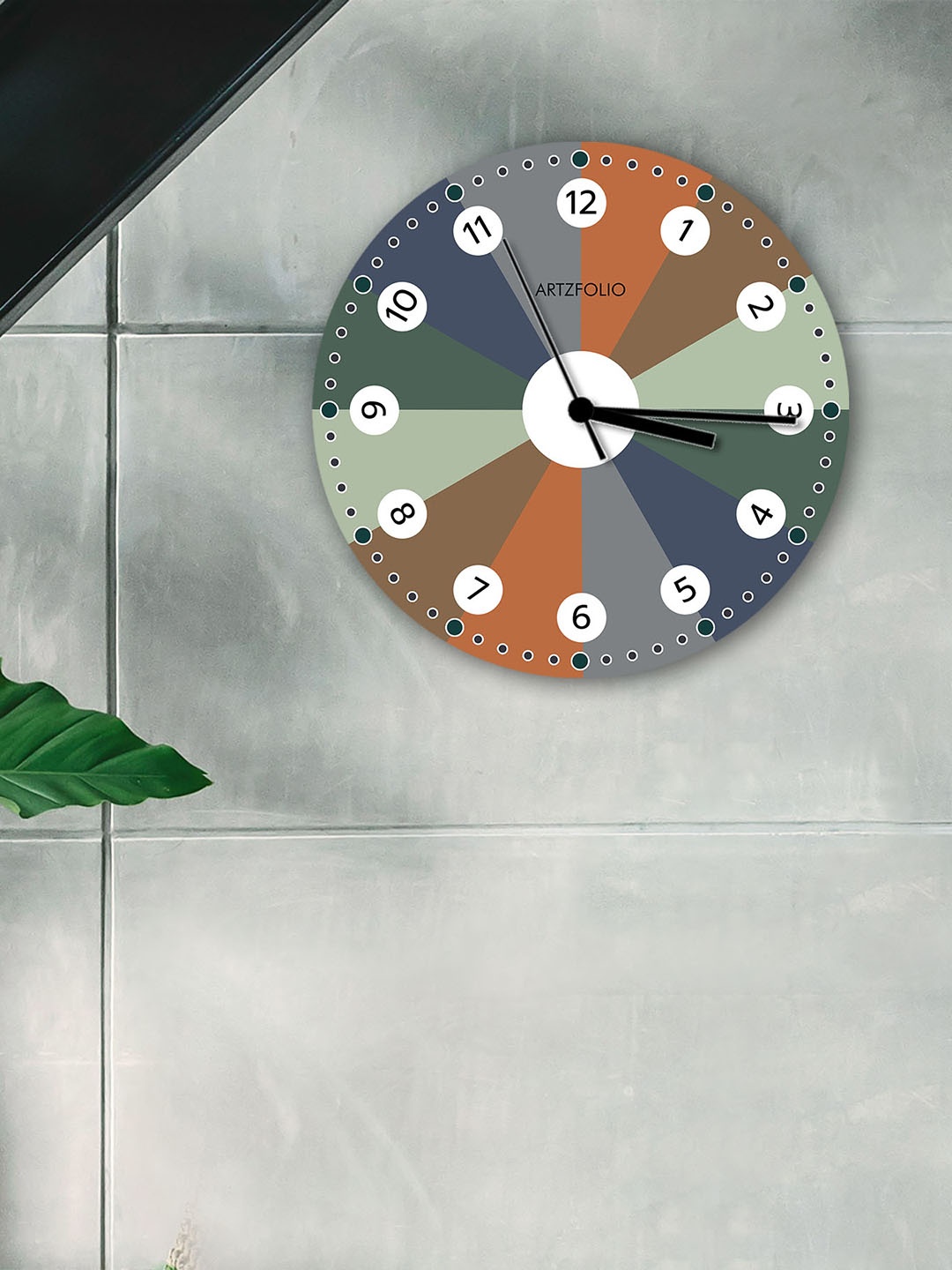 

ArtzFolio Multicoloured Printed Contemporary Wall Clock, Multi