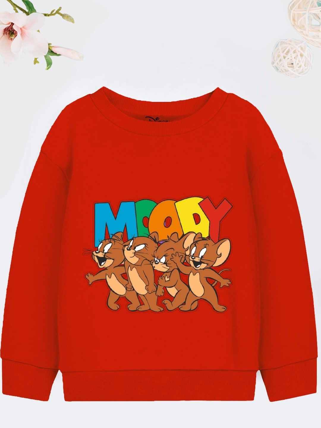 

YK Disney Boys Graphic Printed Sweatshirt, Red
