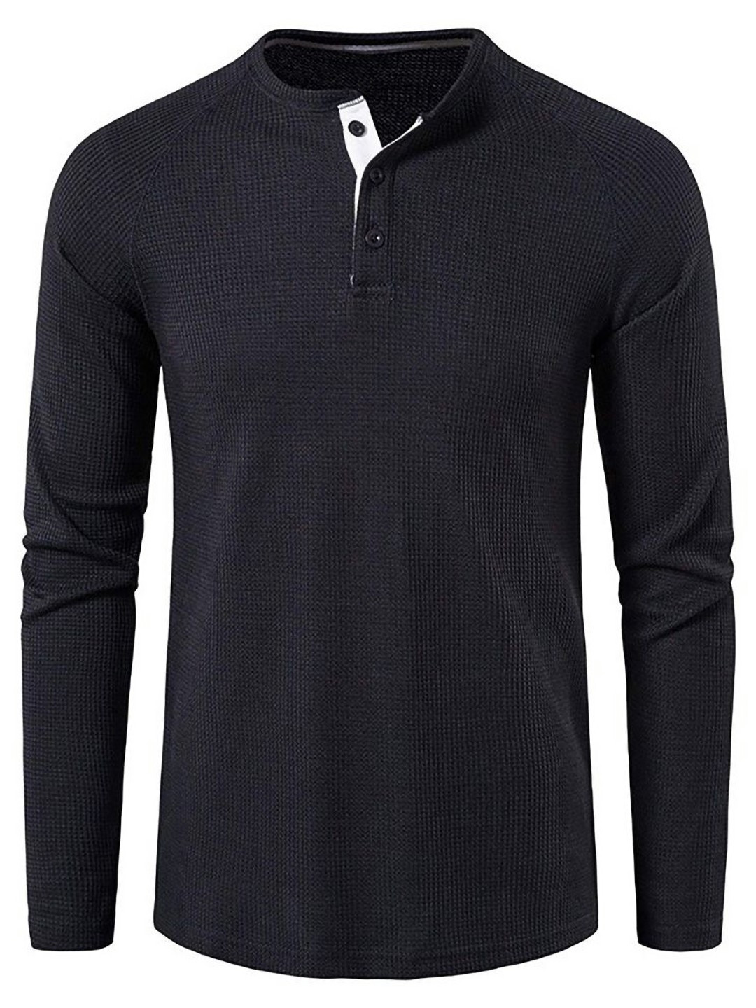 

StyleCast x Revolte Men Mandarin Collar T-shirt, Black