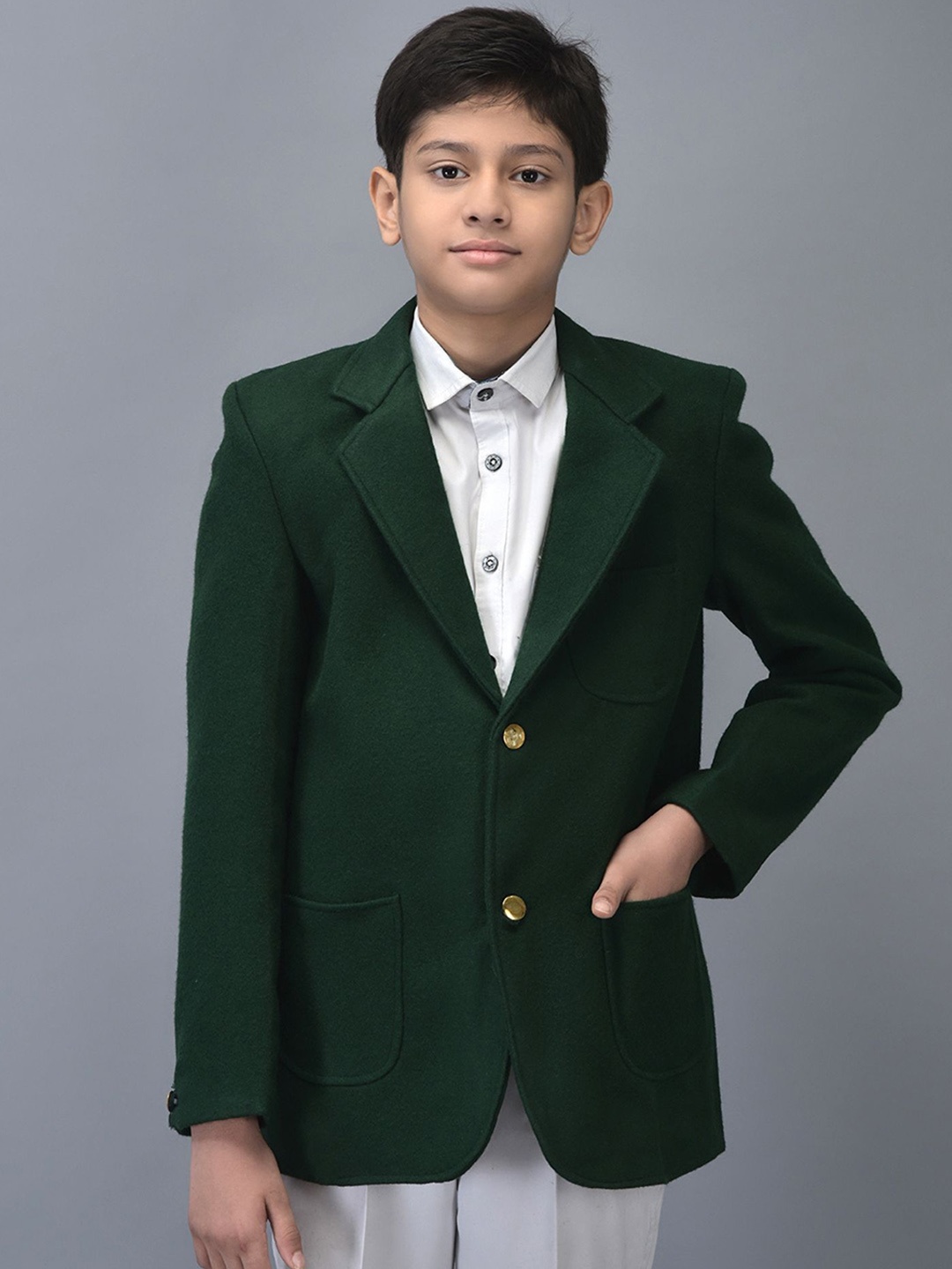 

Noty Kids Woolen Winter Blazers, Green