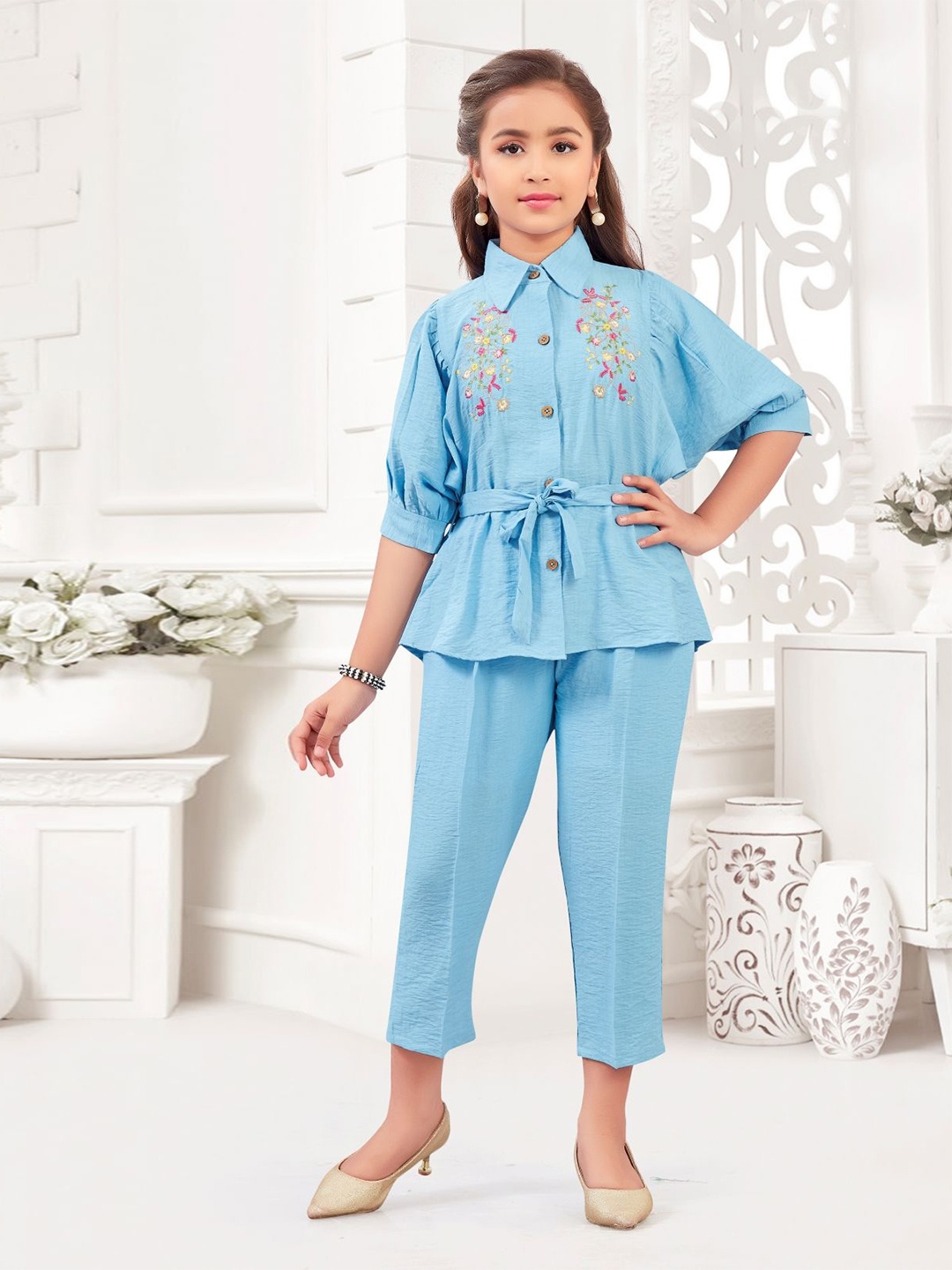

Lei-Chie Girls Top with Trousers, Blue