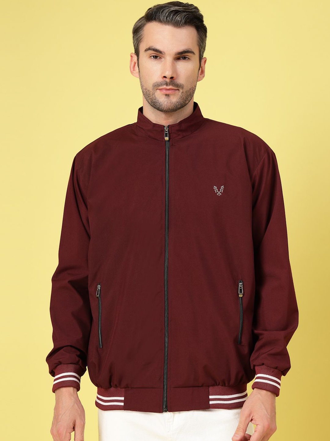 

UZARUS Men Lightweight Sporty Jacket, Burgundy