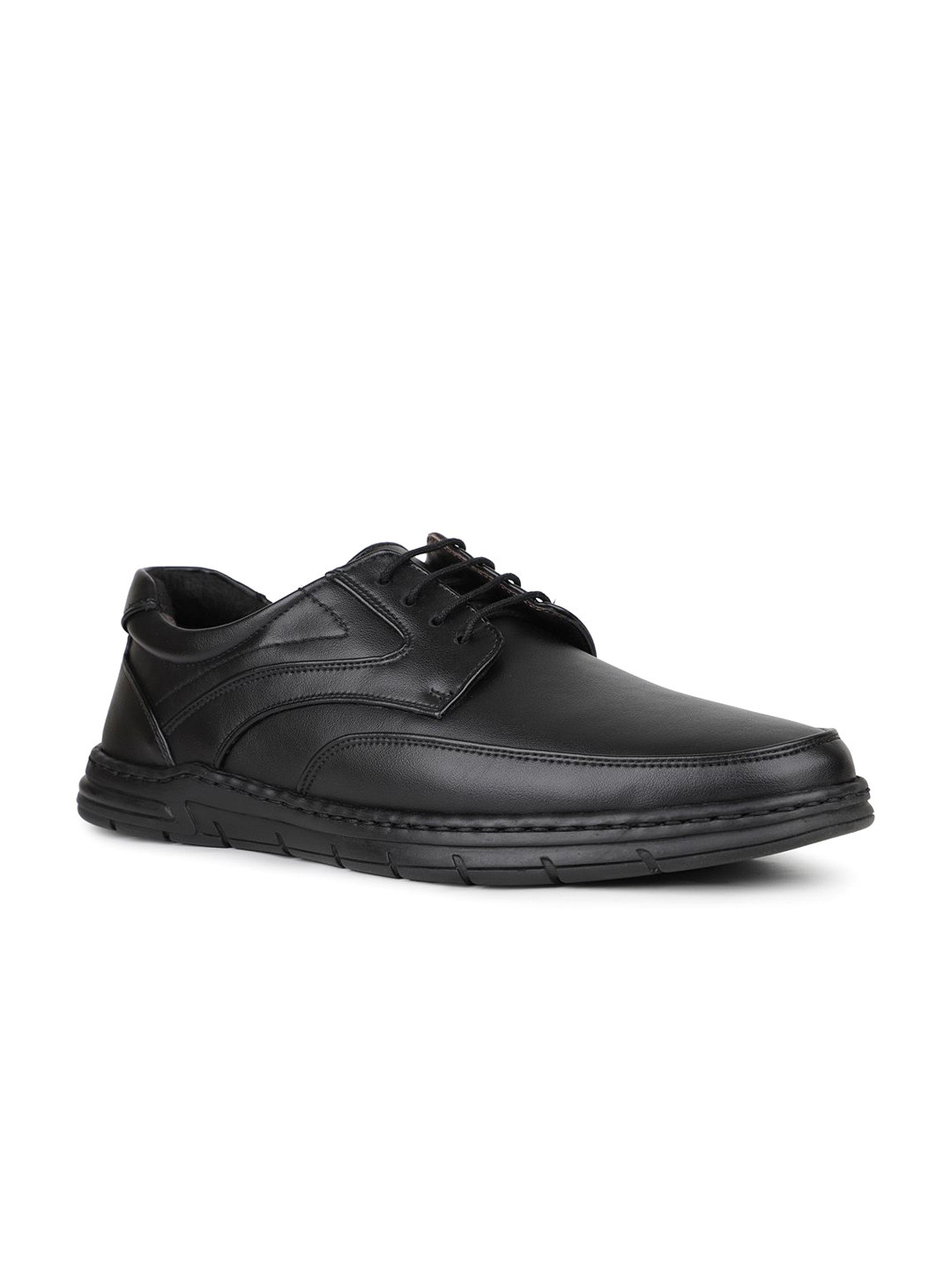 

ATESBER by Inc.5 Men Leather Derbys, Black