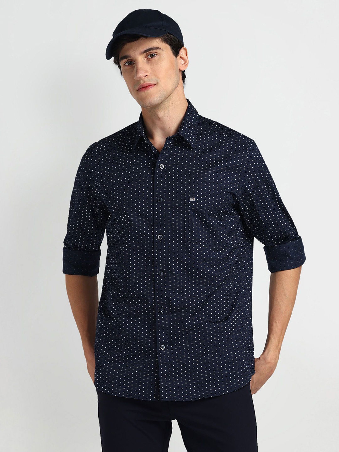 

Arrow Sport Men Slim Fit Opaque Printed Casual Shirt, Blue