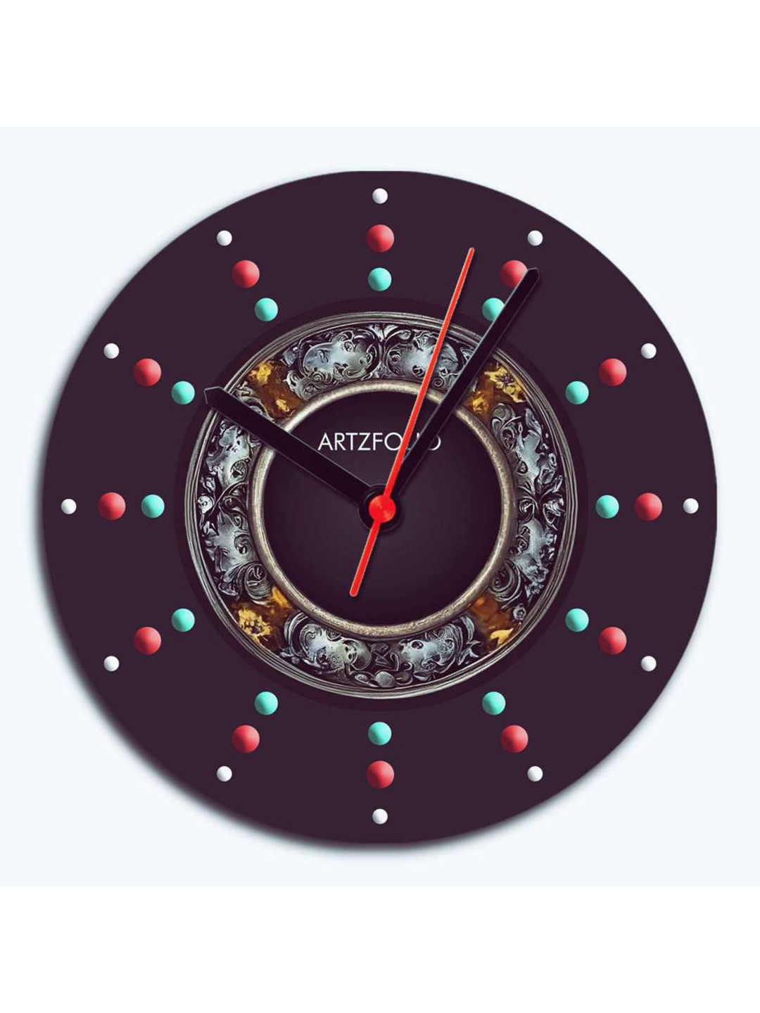 

ArtzFolio Multicoloured Printed Contemporary Wall Clock, Multi