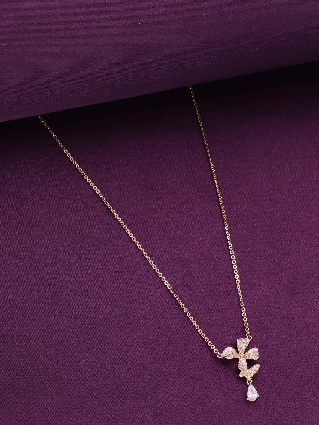 

KAI JEWEL Sterling Silver Rose Gold-Plated Necklace