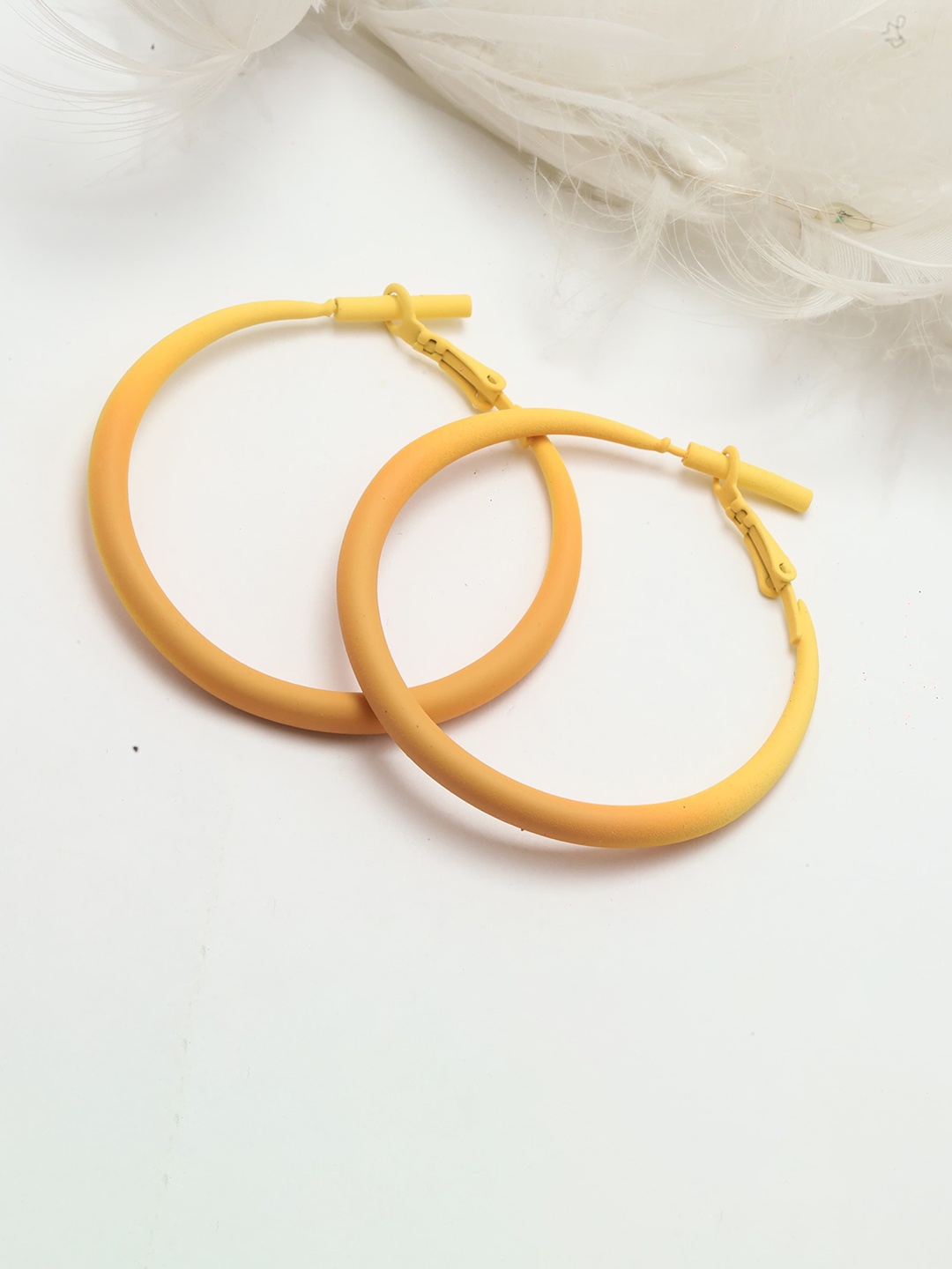 

Maansh Contemporary Hoop Earrings, Yellow