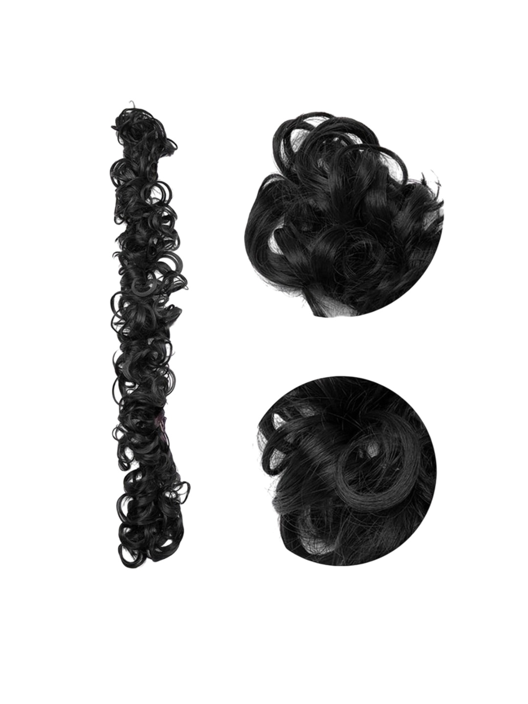 

FIMBUL Frill Hair Extension Elastic Stretchable Synthetic Juda Bun - Black