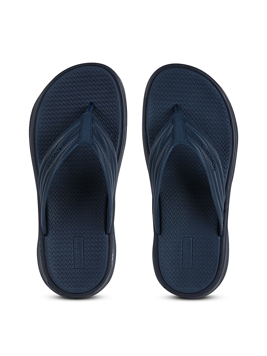 

Aqualite Men Rubber Thong Flip-Flops, Navy blue