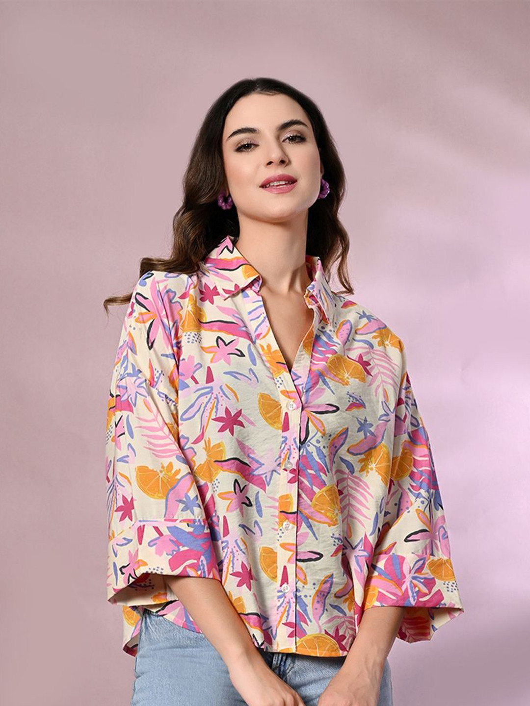 

all about you Women Floral Opaque Printed Party Shirt, Multi