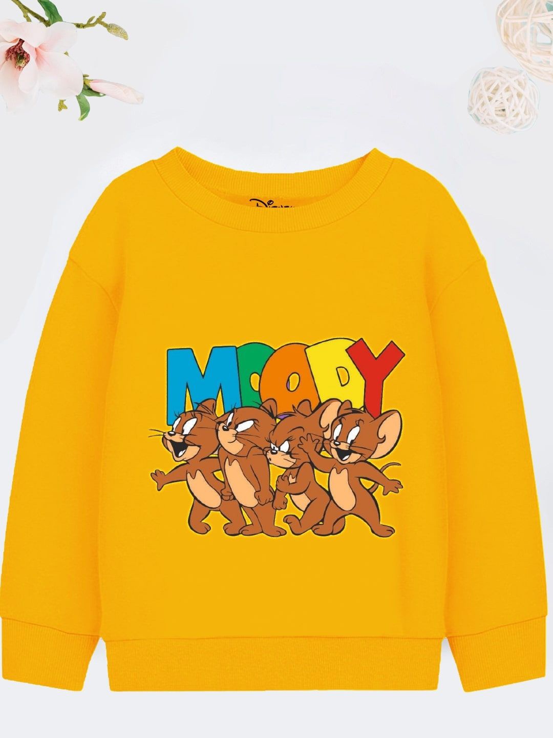 

YK Disney Boys Printed Pullover Sweatshirt, Mustard