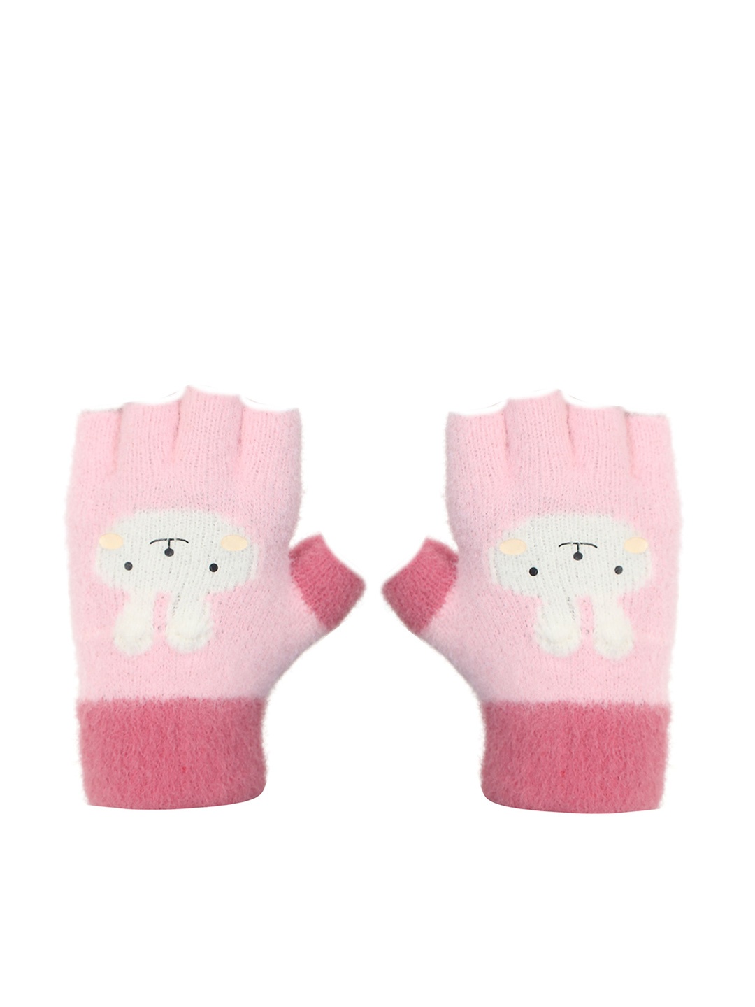 

FabSeasons Kids Acrylic Winter Gloves, Pink