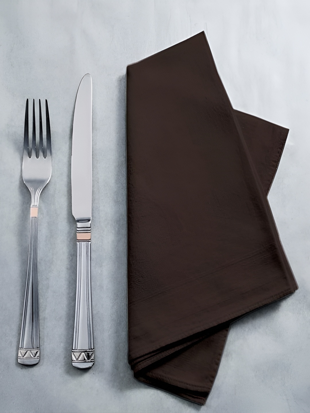 

Lushomes 12-Pcs Brown Cotton Table Napkins