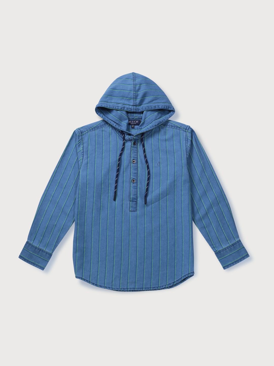 

Gini and Jony Boys Standard Opaque Striped Casual Shirt, Blue