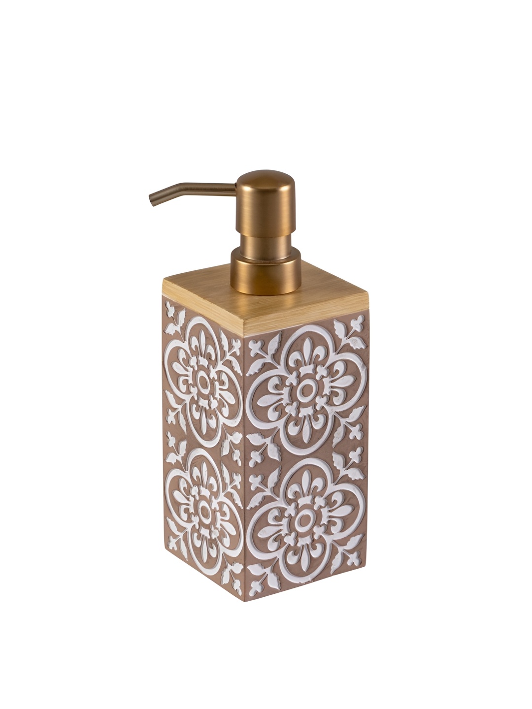 

Freelance Brown Floral Polyresin Soap Dispenser