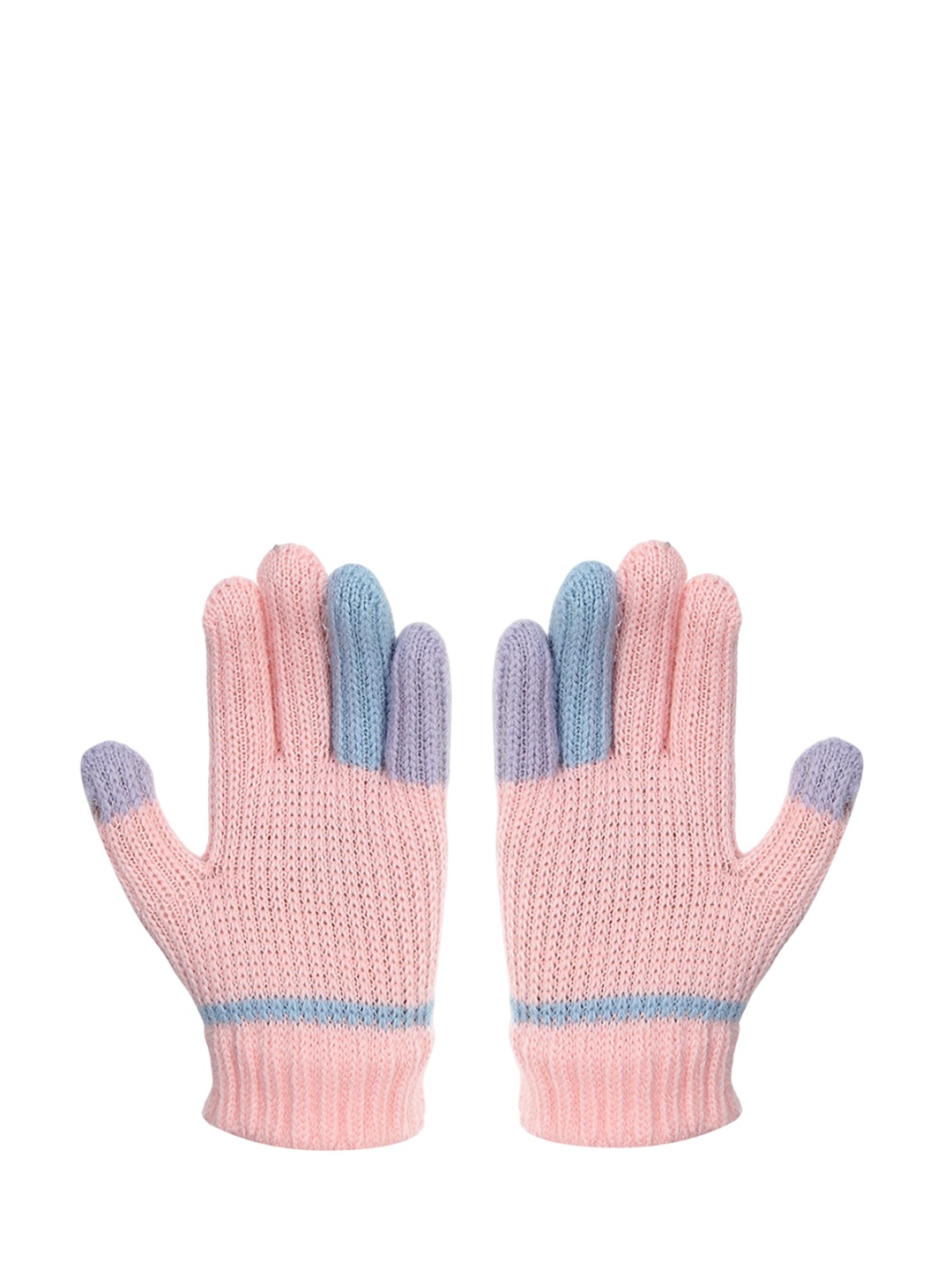 

FabSeasons Kids Patterned Winter Gloves, Pink