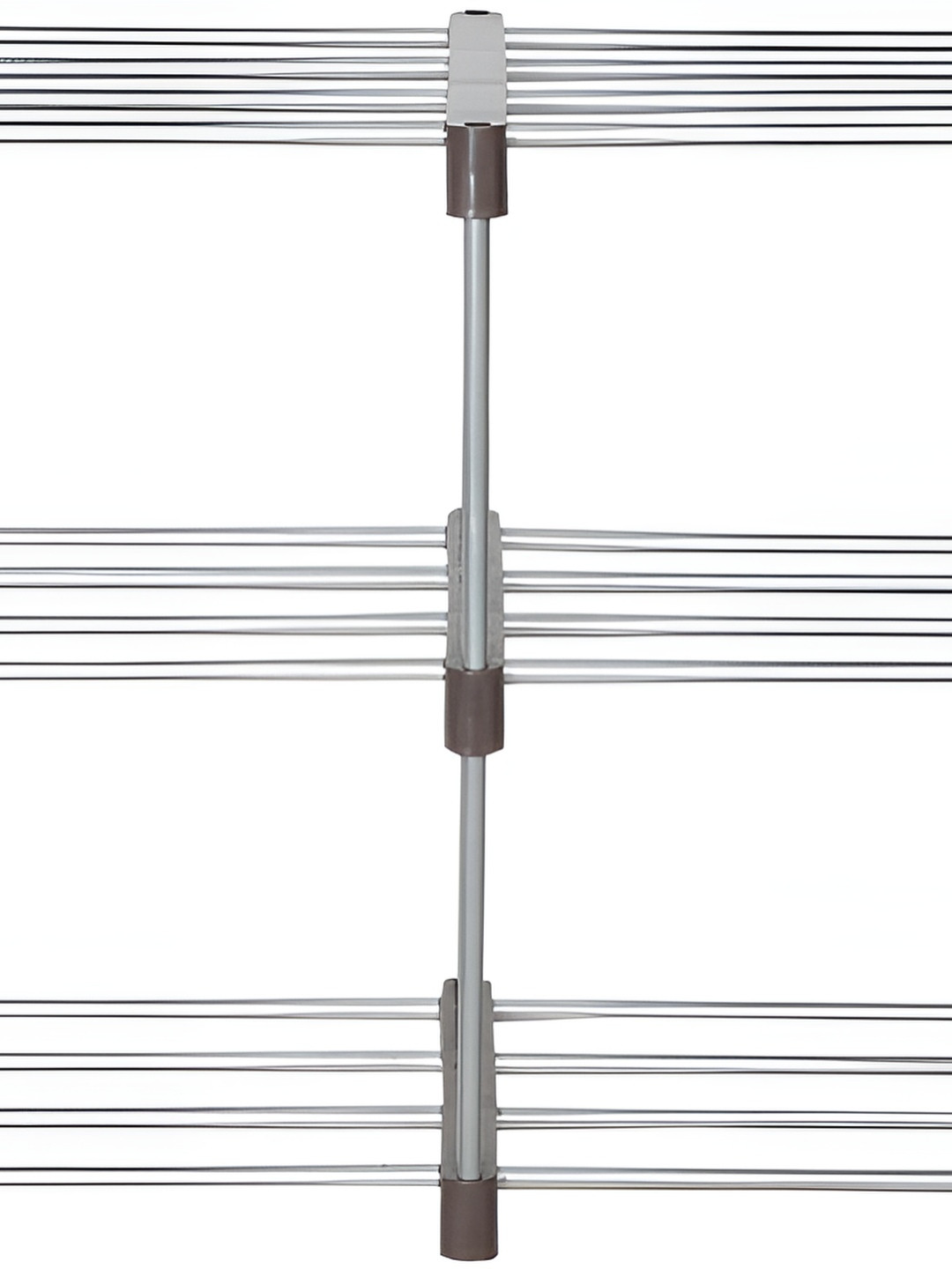 

Decent Hut Brown 6-Tier Stainless Steel Shoe Rack