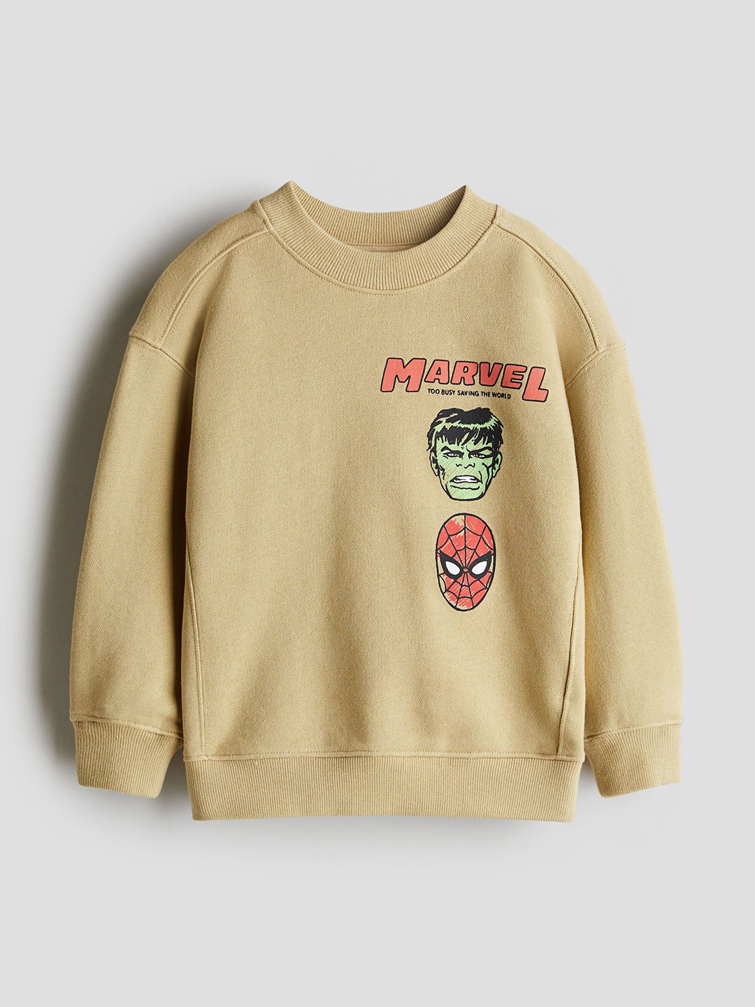 

H&M Boys Printed Sweatshirt, Beige