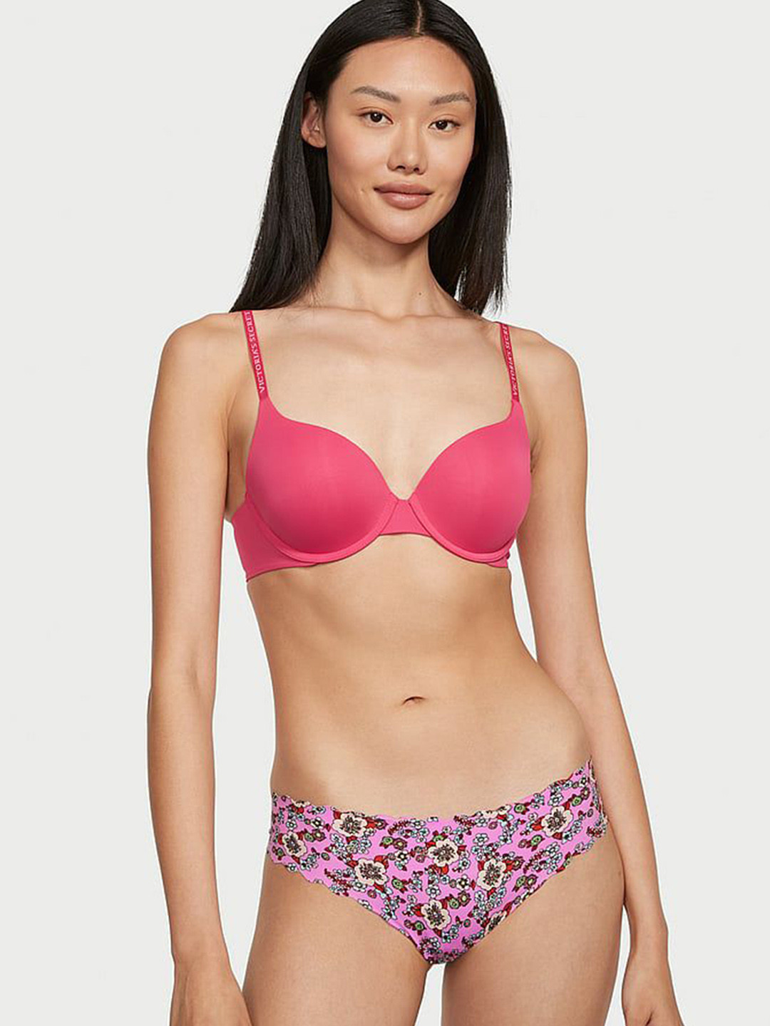 

Victoria's Secret PINK Floral printed Thongs Briefs 111925655JH6, Purple