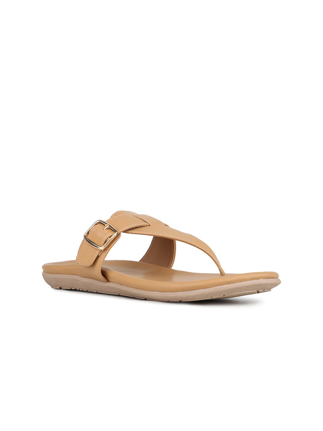 

Inc 5 Women Open Toe Flats with Buckles, Beige