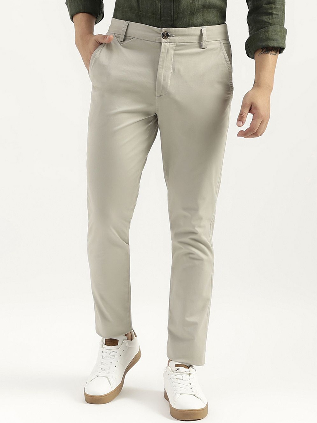 

United Colors of Benetton Men Slim Fit Trousers, Beige