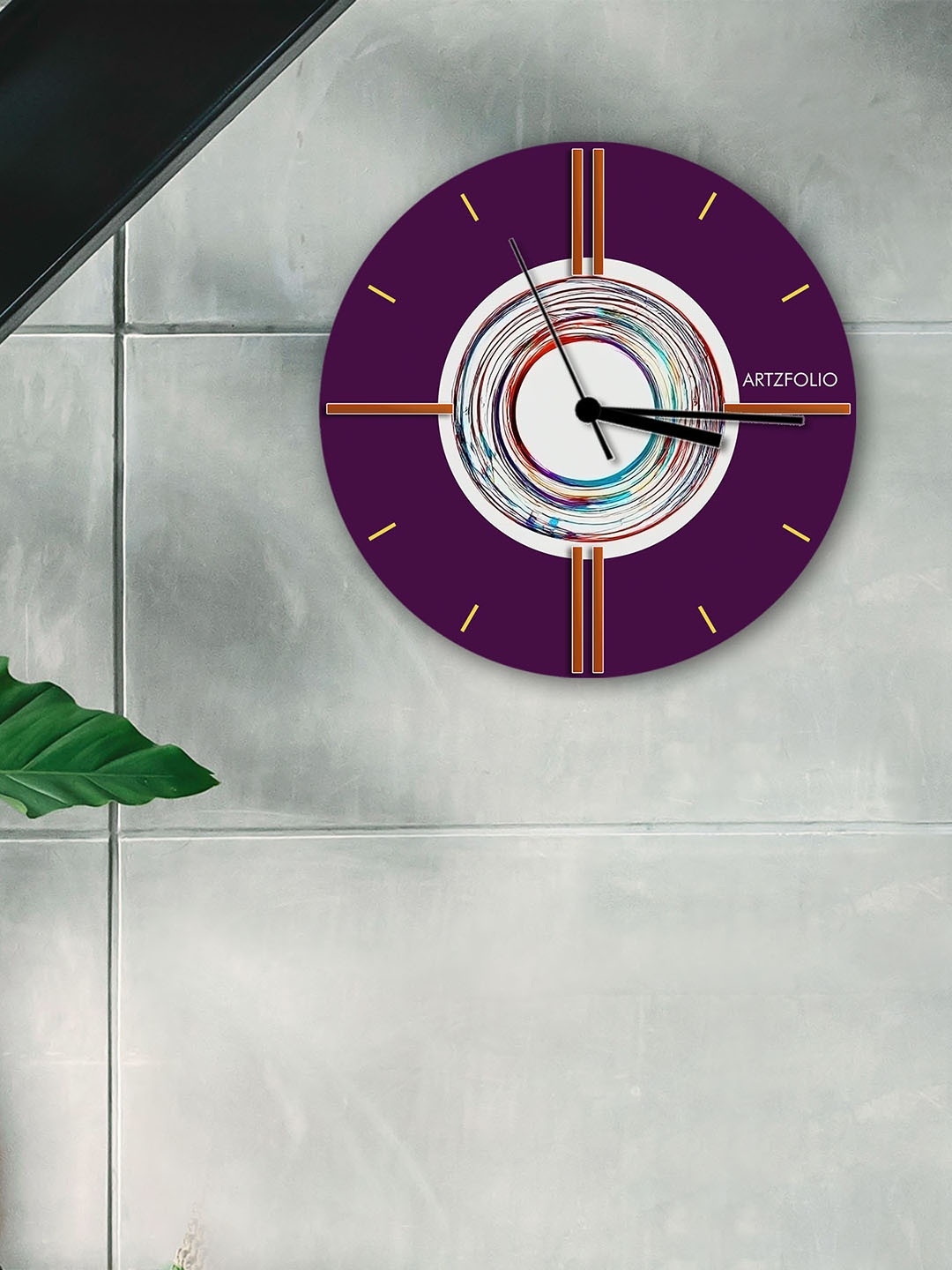 

ArtzFolio Multicoloured Printed Contemporary Wall Clock, Multi