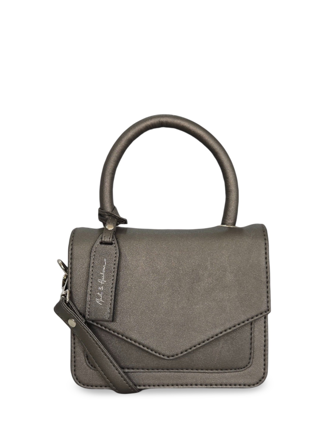 

Mast & Harbour PU Structured Sling Bag with Tasselled, Grey