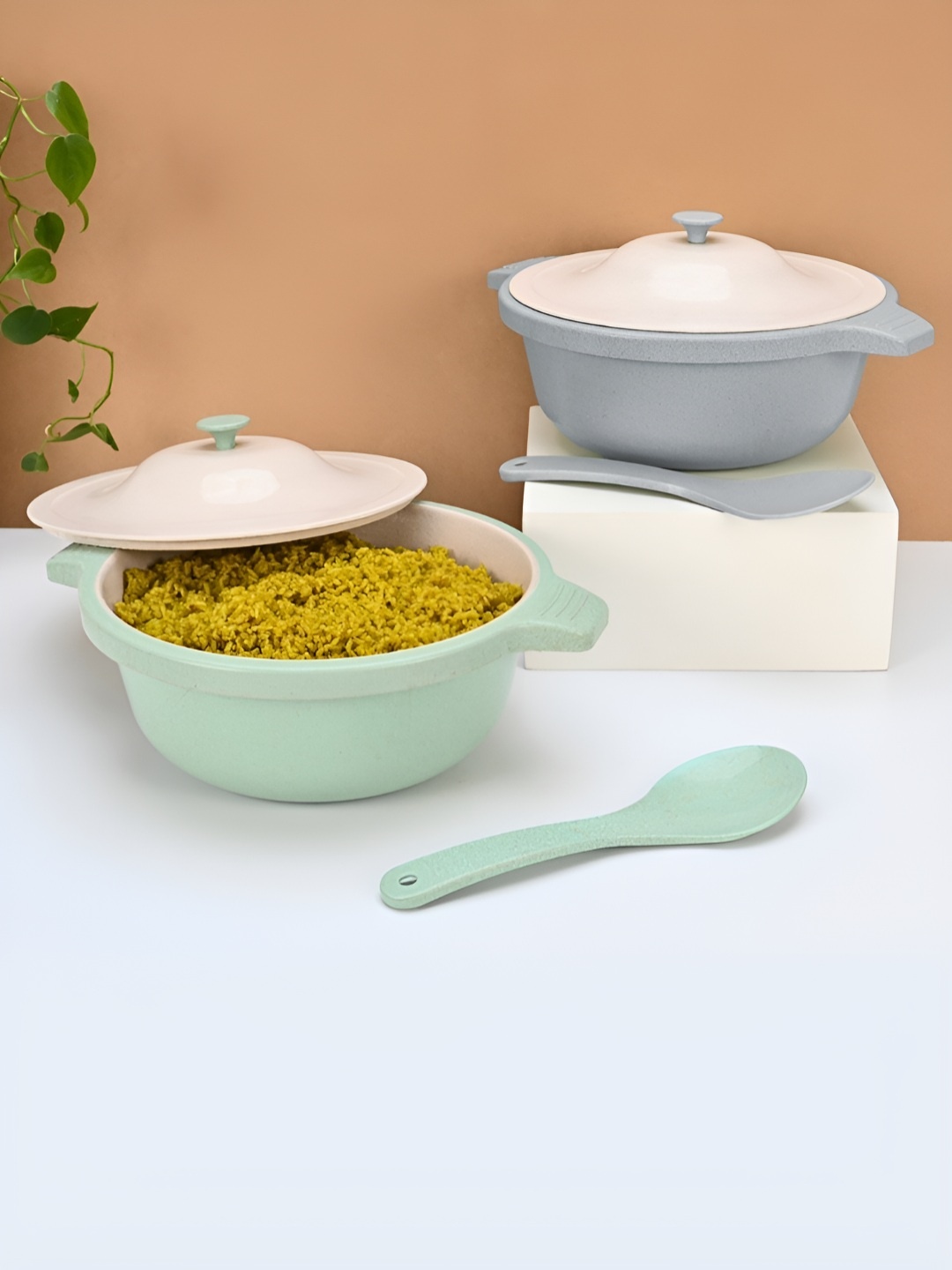 

eha Green 2024 2 Pieces Microwave Safe Serving Bowl