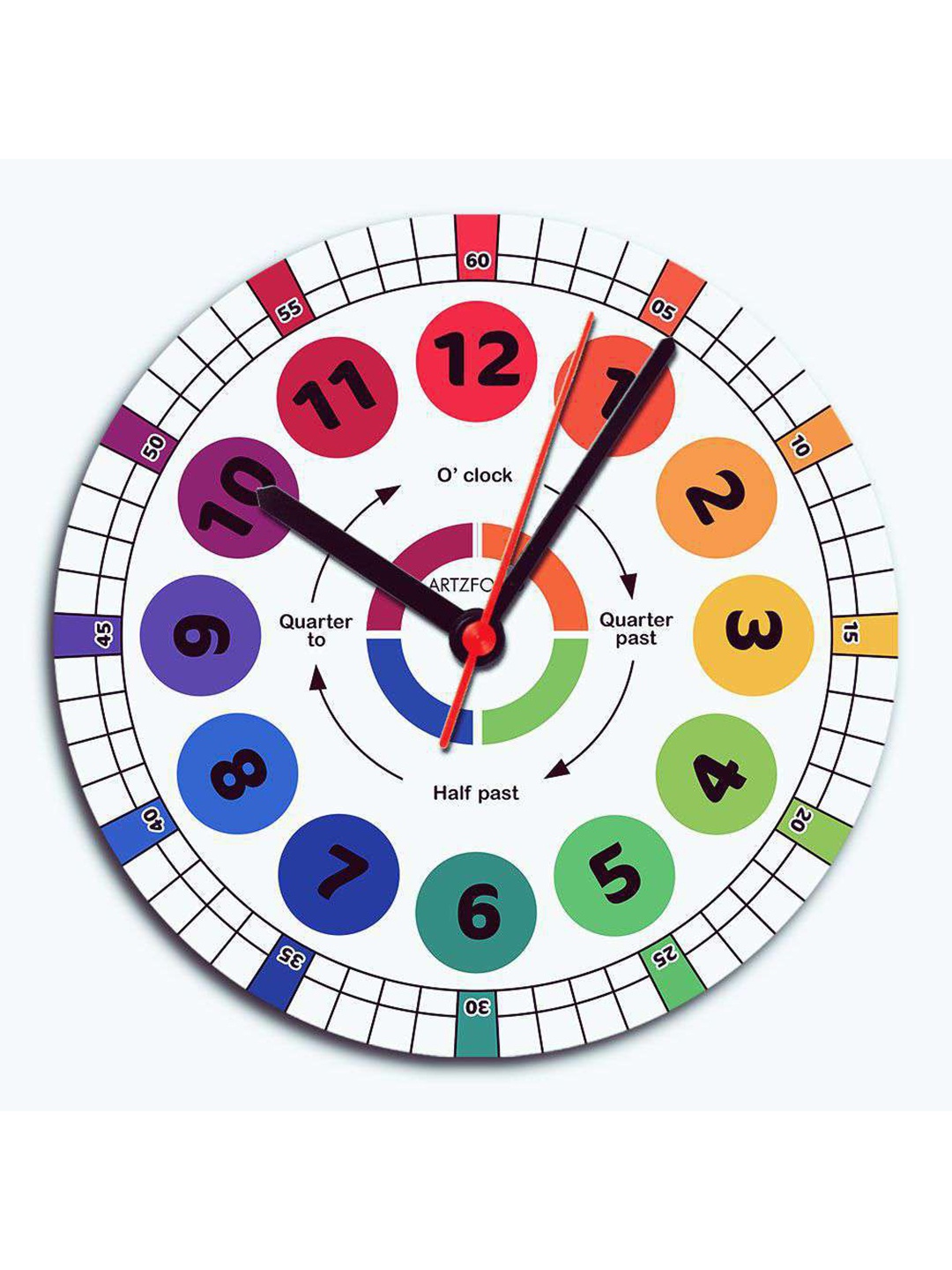 

ArtzFolio Multicoloured Printed Contemporary Wall Clock, Multi