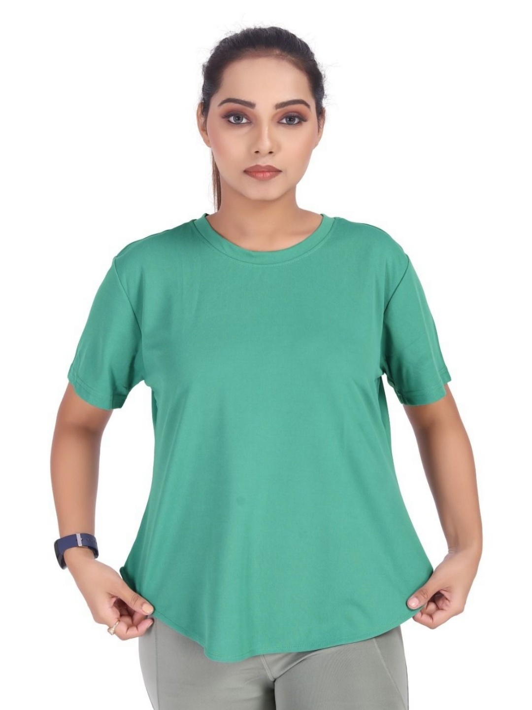 

MYO2 Women Cut Outs T-shirt, Green