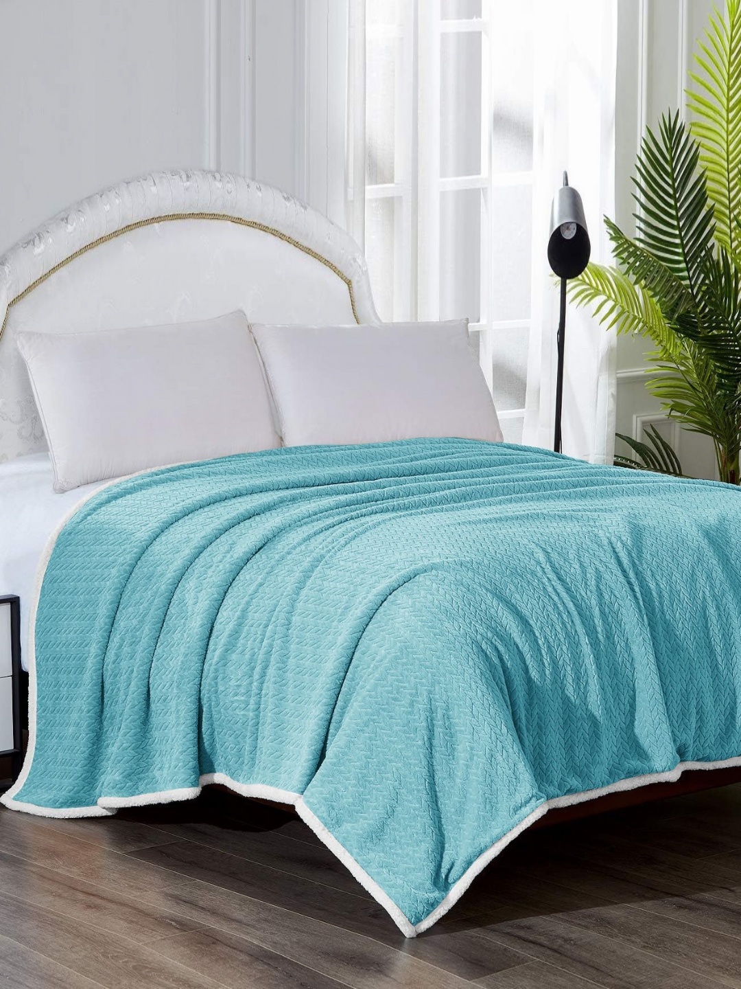 

bsb home Blue Heavy Winter 500 GSM Double Bed Blanket