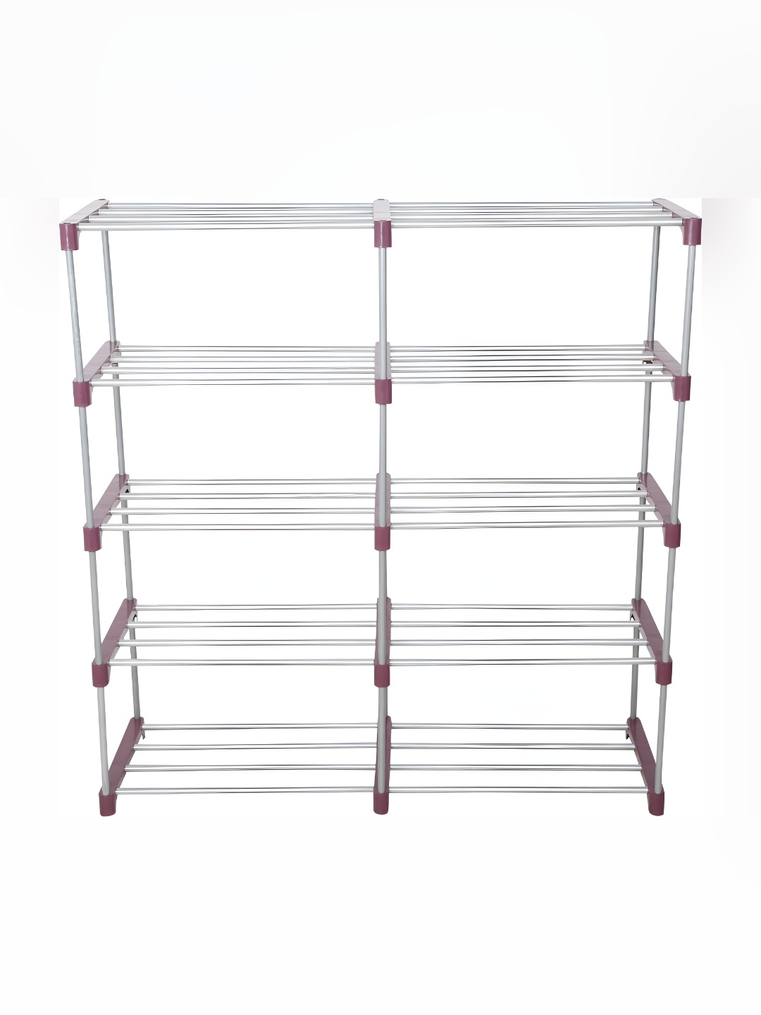 

Decent Hut Maroon & Silver Toned 10 Tier Rectangle Stainless Steel Shoe Rack
