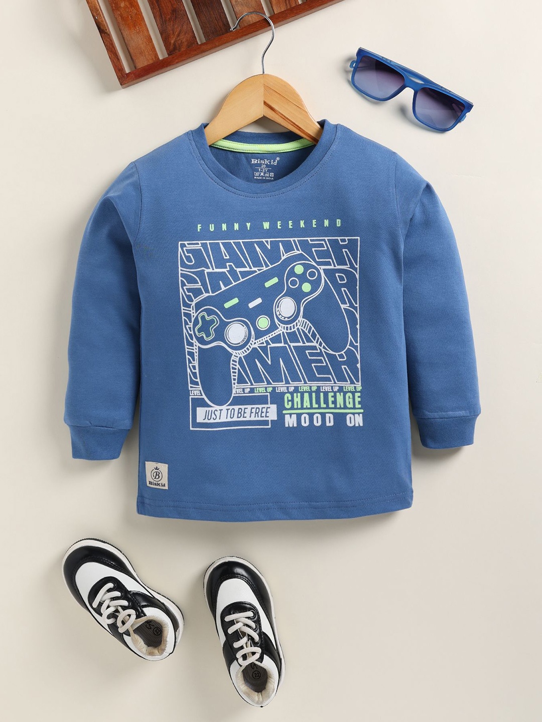 

Annie Boys Printed Sweatshirt, Blue