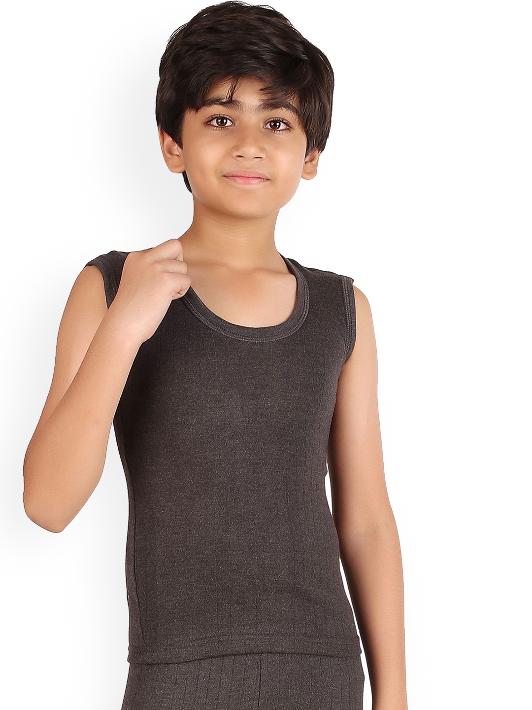 

inner element Boys Sleeveless Thermal Top, Grey