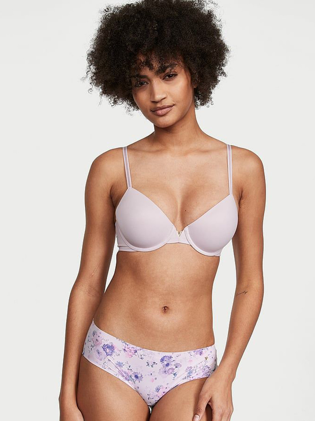 

Victoria's Secret Floral Printed Seamless Low Rise Hipster Briefs 111997855VWK, White