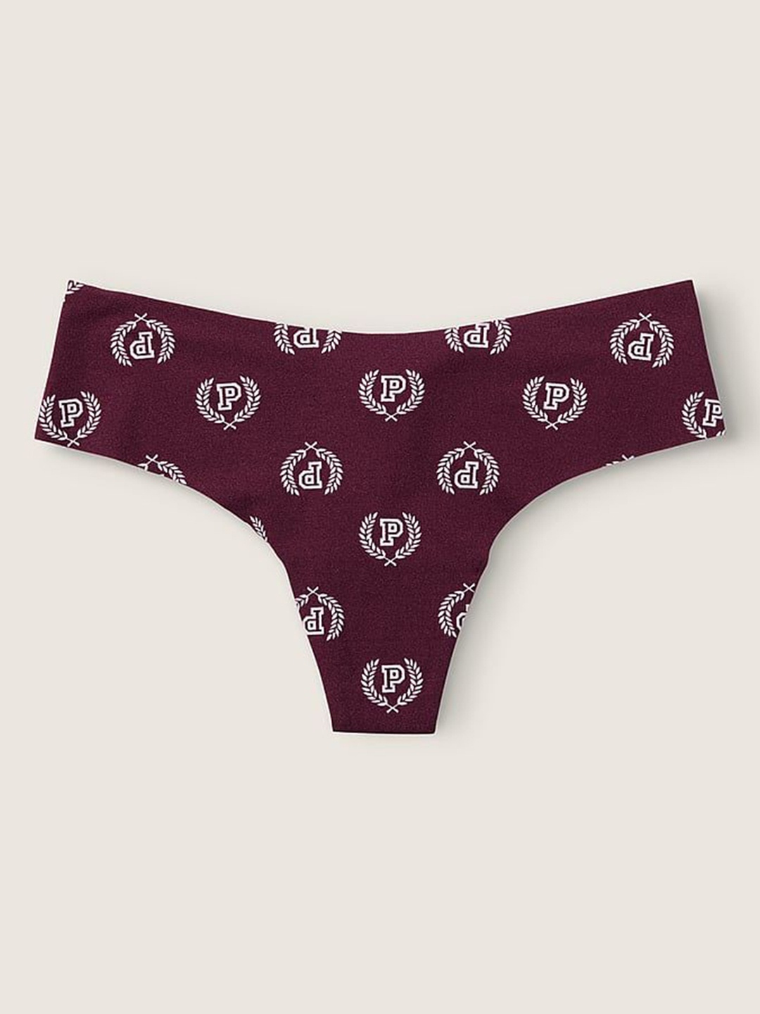 

Victoria's Secret PINK Printed Thongs Briefs 111991805OIY, Burgundy