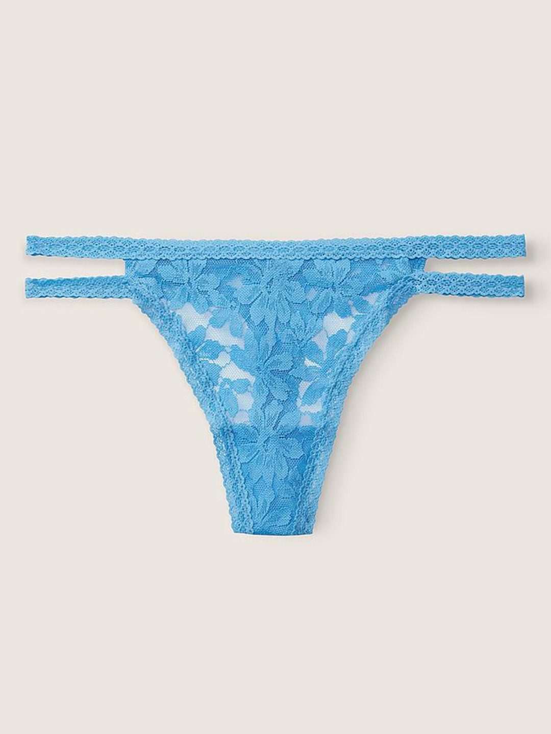 

Victoria's Secret PINK Lace Strappy Thong Panty 111967185KHY, Blue
