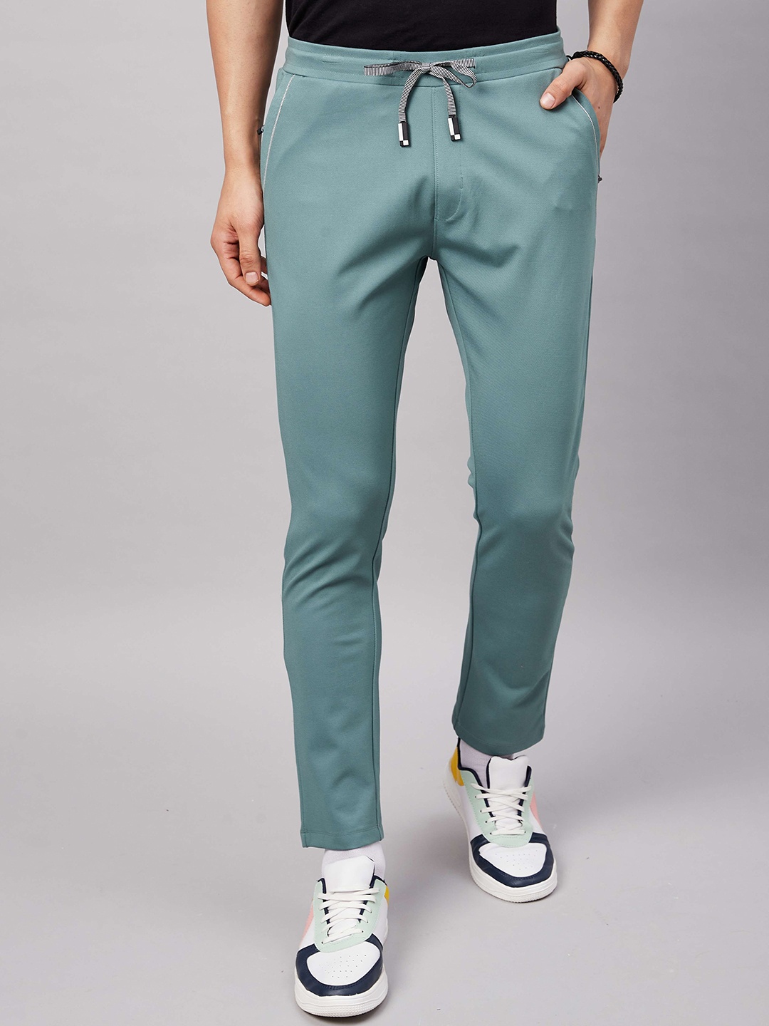

Promount Men Mid-Rise Track Pants, Green