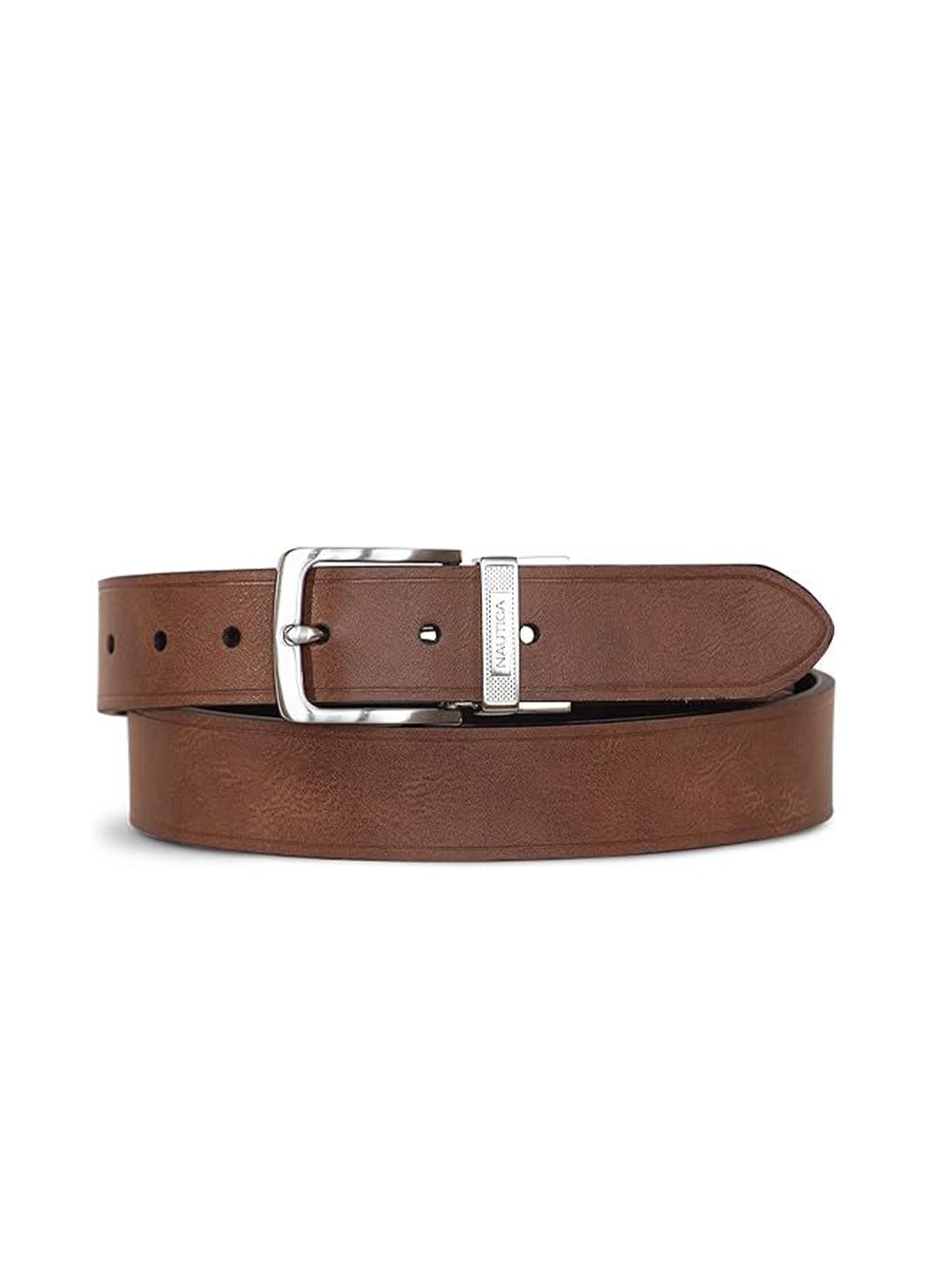 

Nautica Men Leather Reversible Belt, Brown