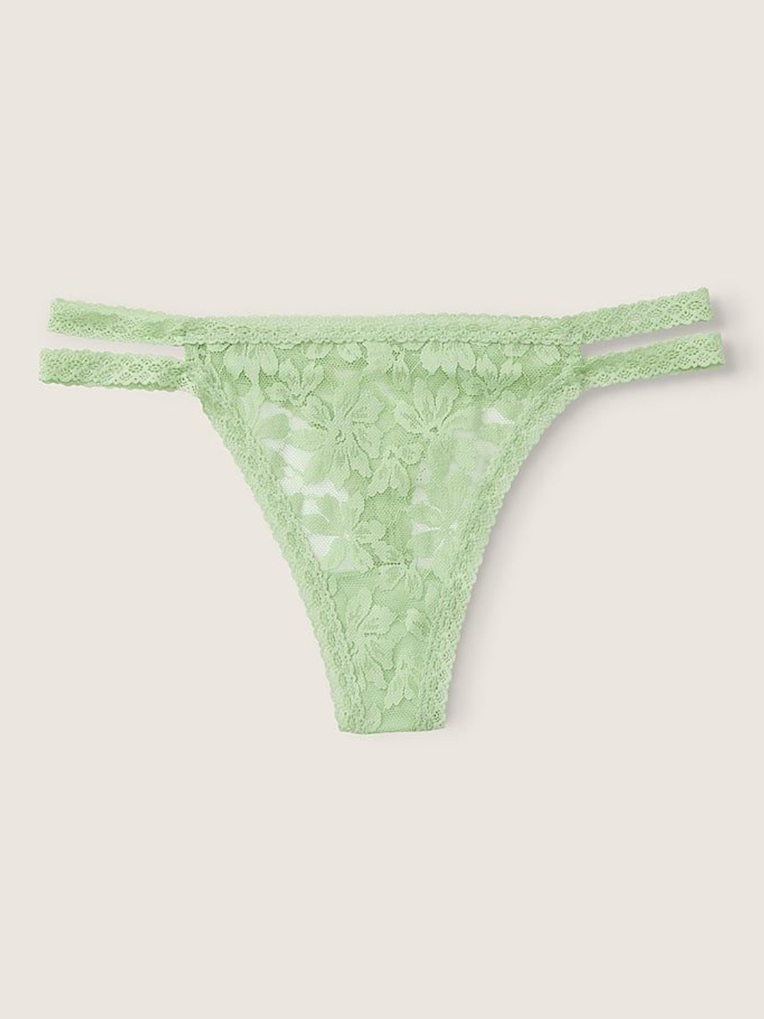 

Victoria's Secret PINK Lace Thongs Briefs 111967185HXY, Green