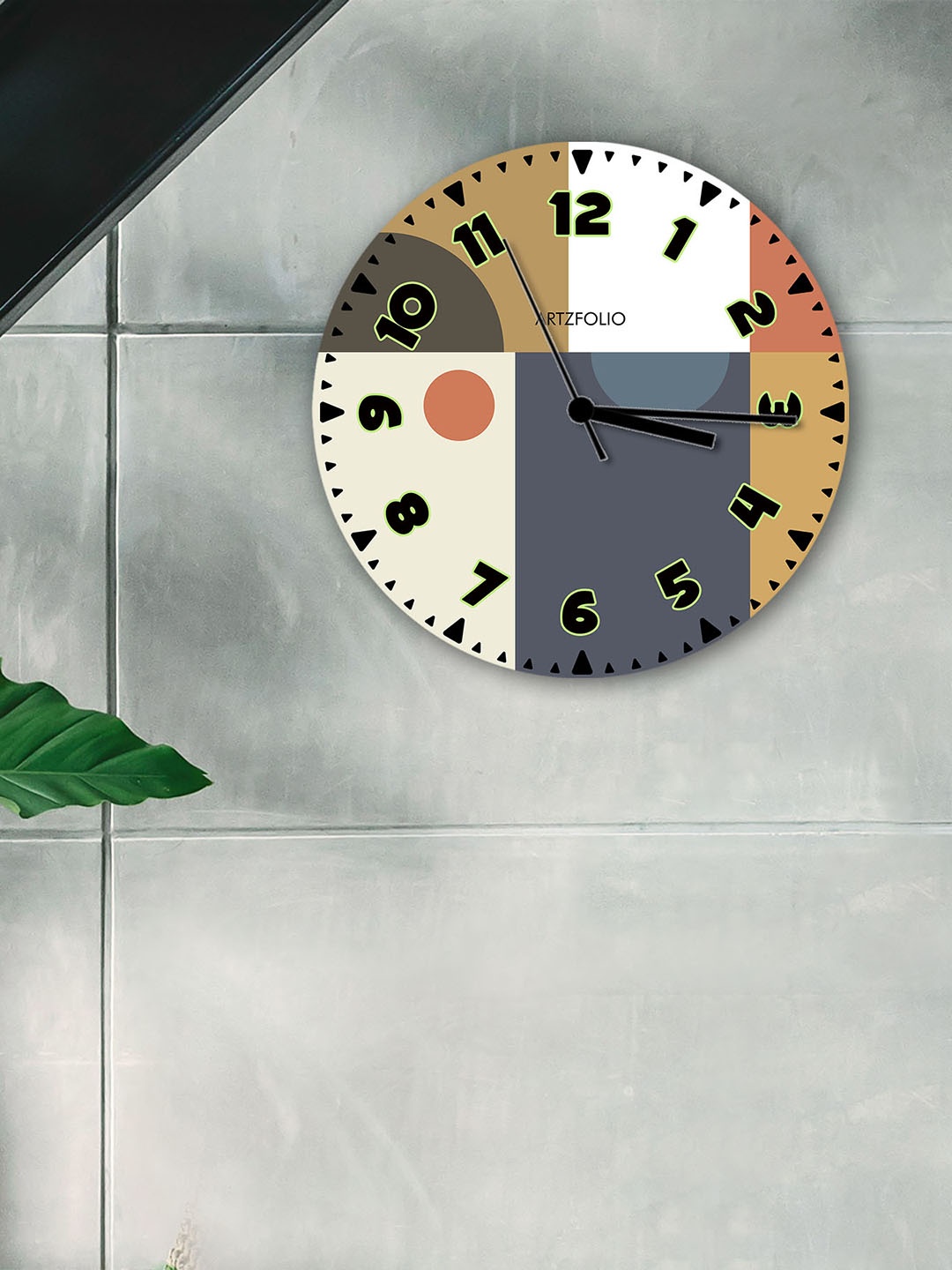 

ArtzFolio Multicoloured Printed Contemporary Wall Clock, Multi