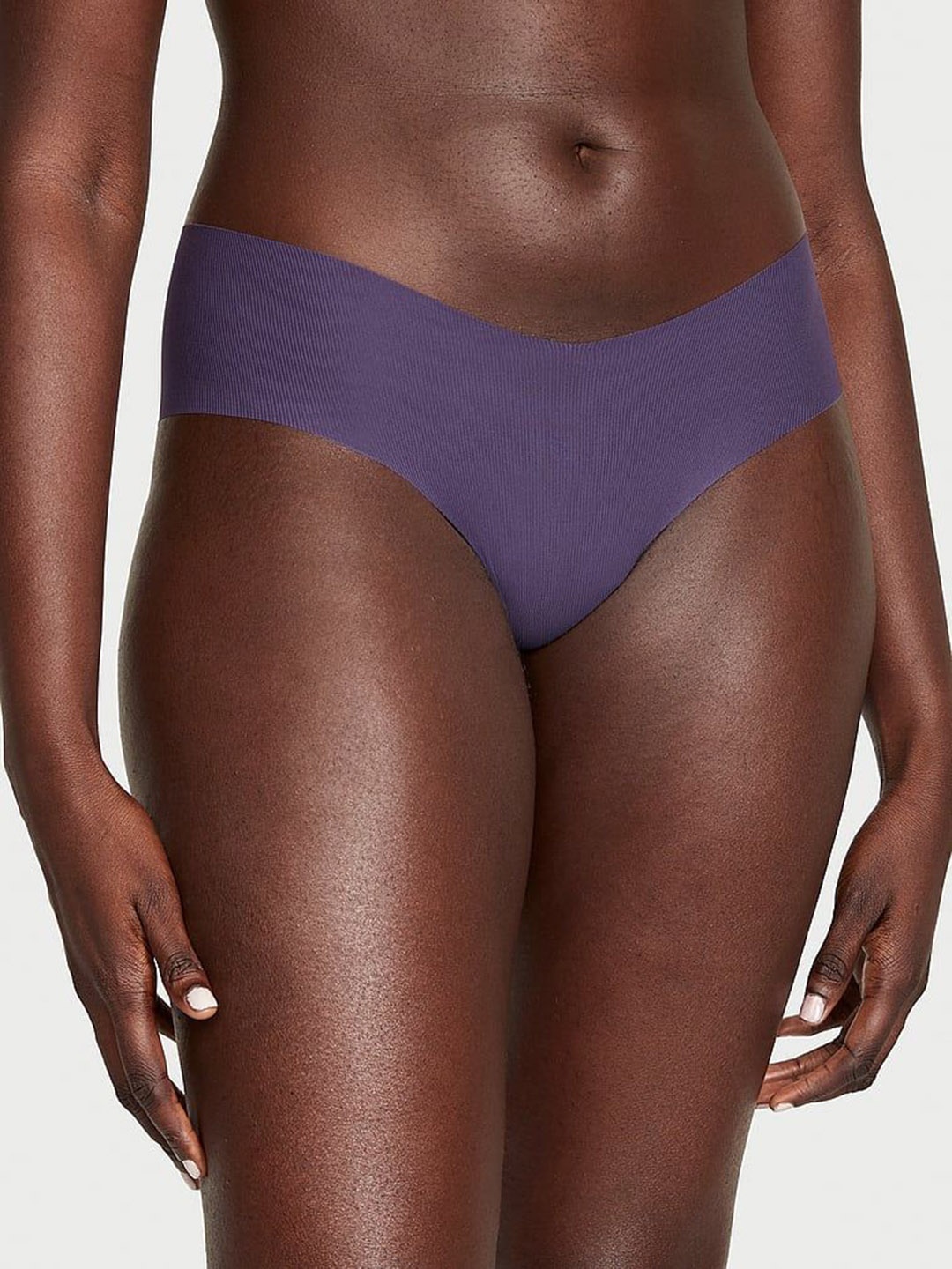 

Victoria's Secret Low-Rise No-Show Ribbed Cheeky Brief 1121424119P0, Purple