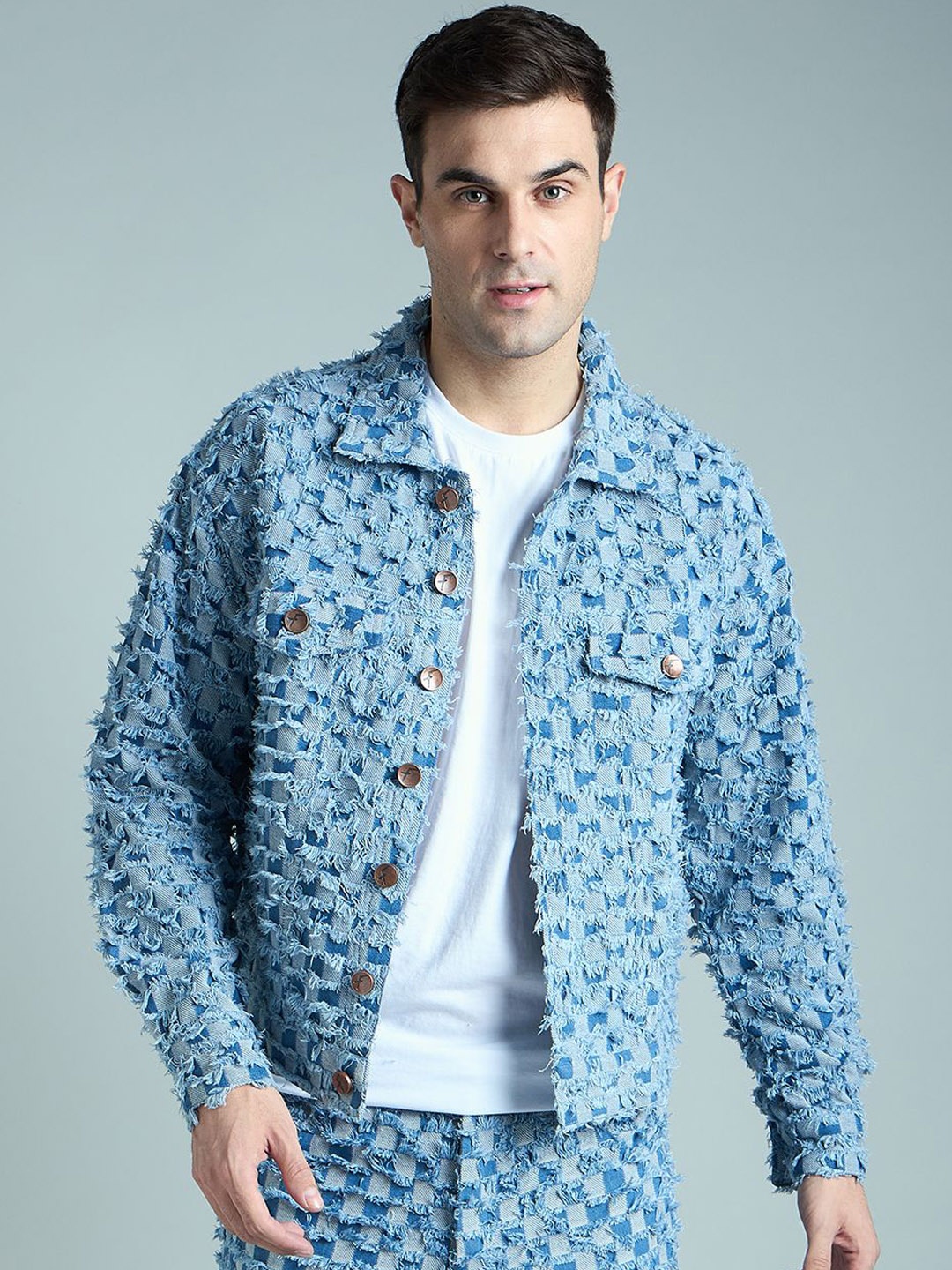 

FUGAZEE Men Denim Jacket, Blue