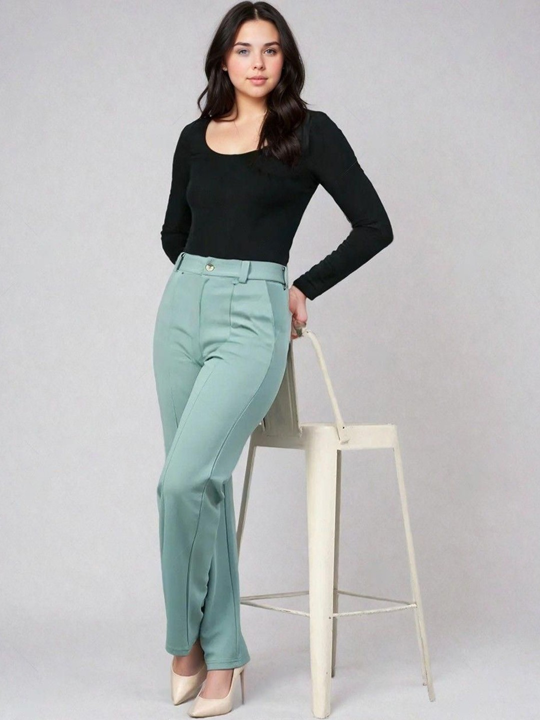 

Kotty Black and Green Long Sleeves T-Shirt with Trouser