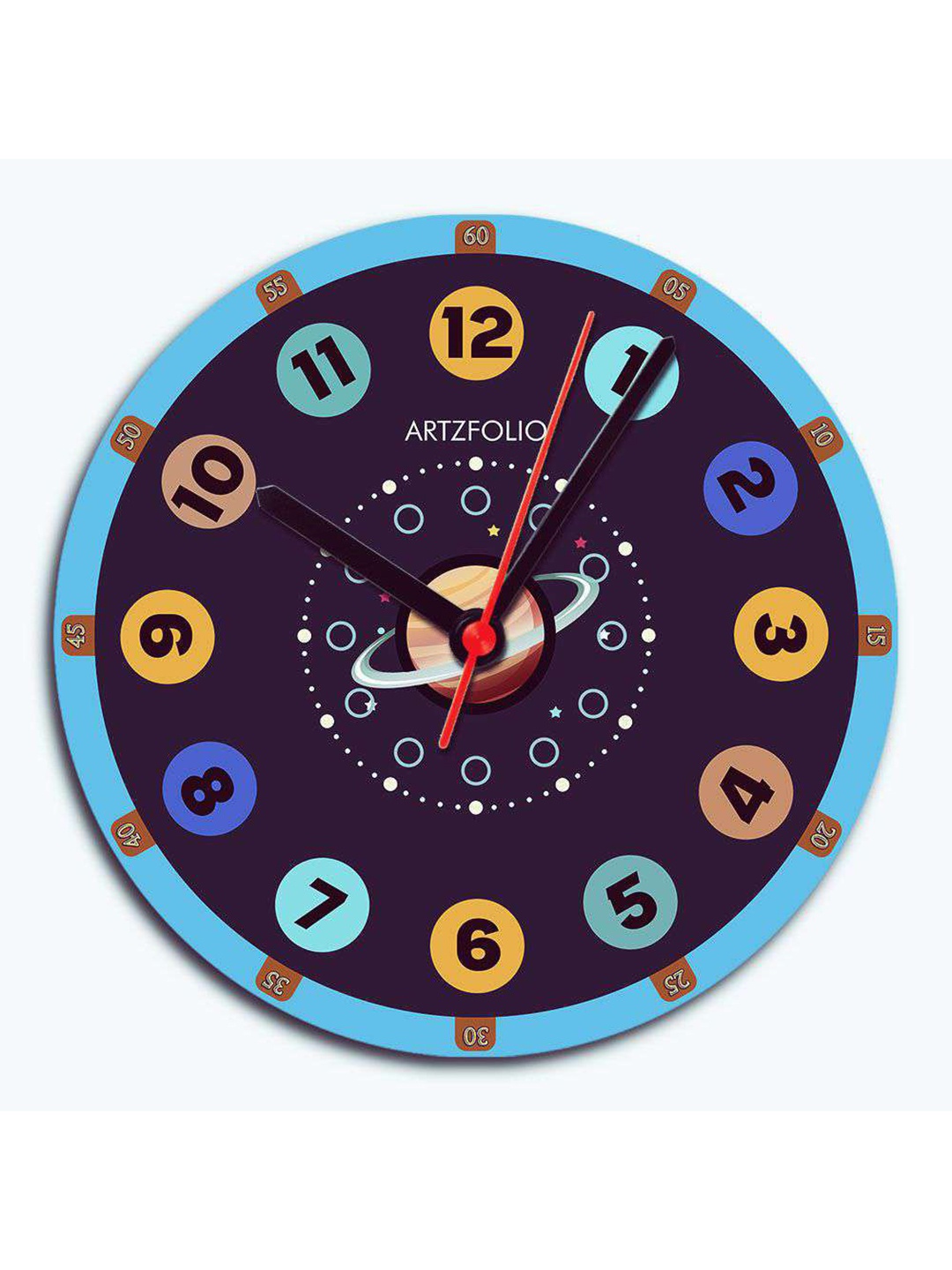 

ArtzFolio Multicoloured Printed Contemporary Wall Clock, Multi