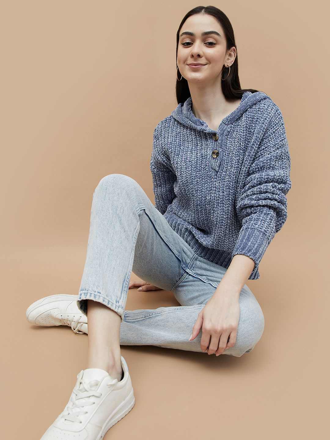 

Fame Forever by Lifestyle Women Cable Knit Pullover, Blue