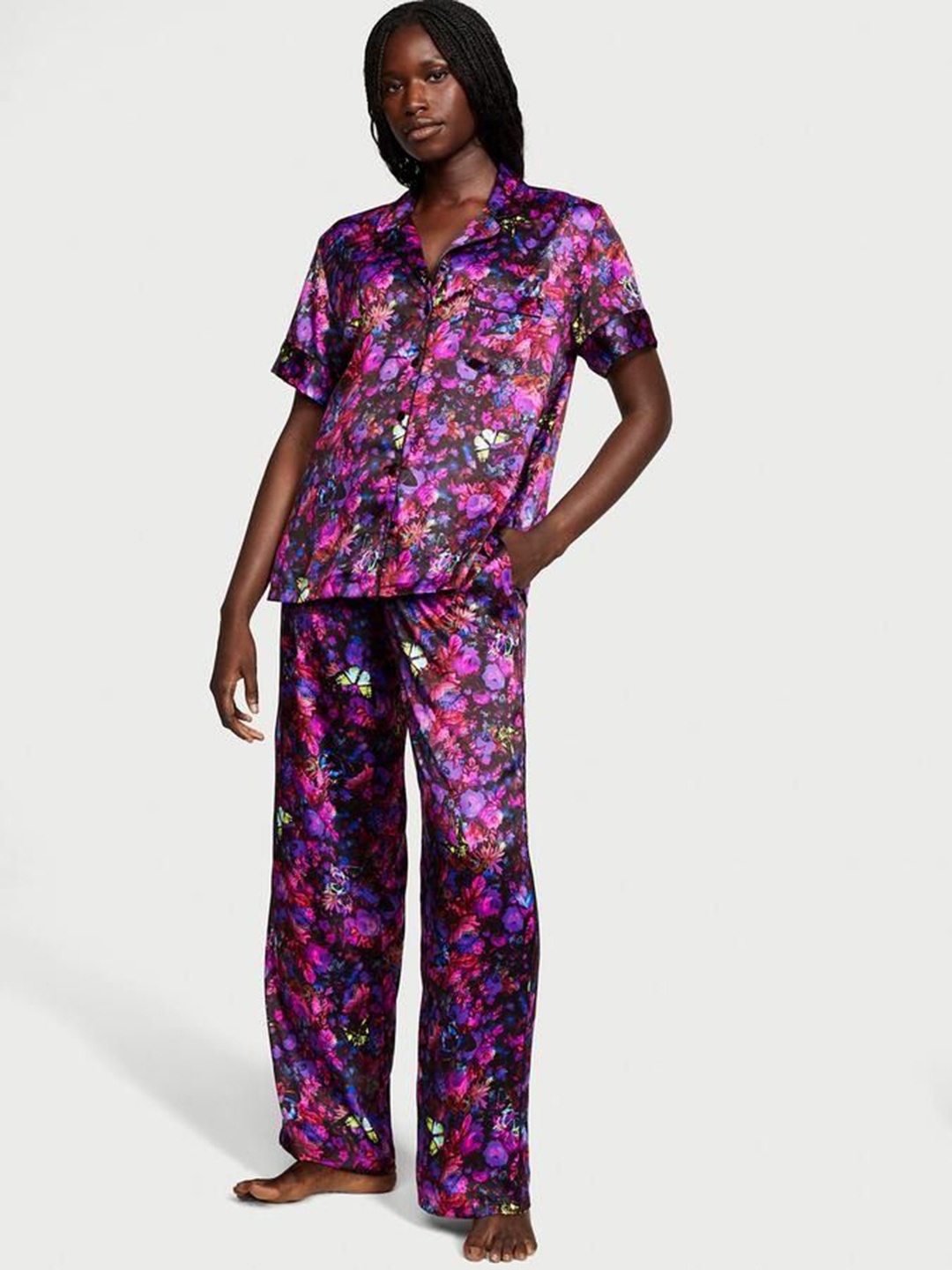 

Victoria's Secret Women Printed Night suit, Purple