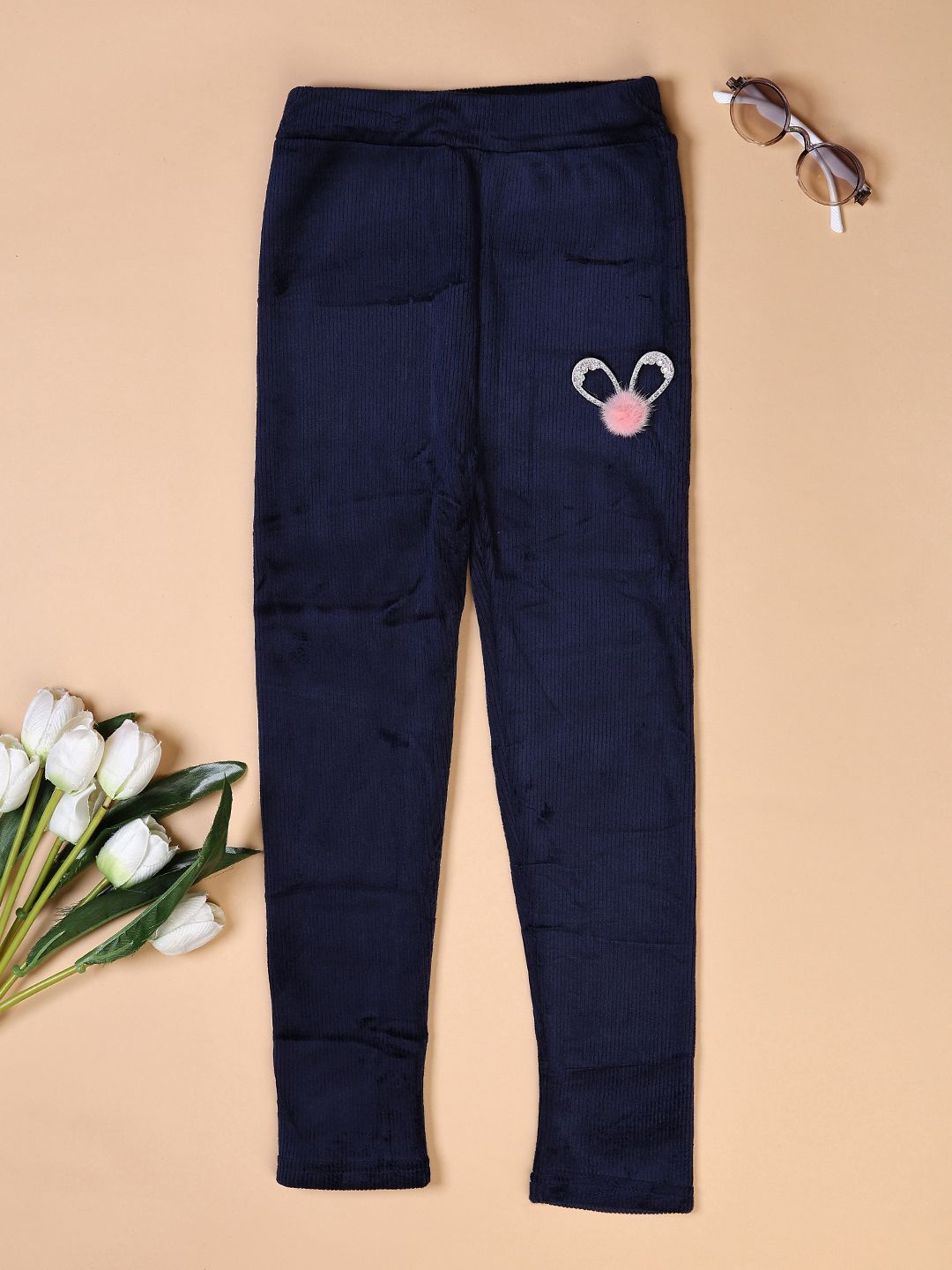 

V-Mart Mid-Rise Ankle-Length Leggings, Navy blue